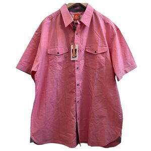 Free Planet Men's Deep Sea Coral Button Up Shirt Size 2X Resort Wear Beach